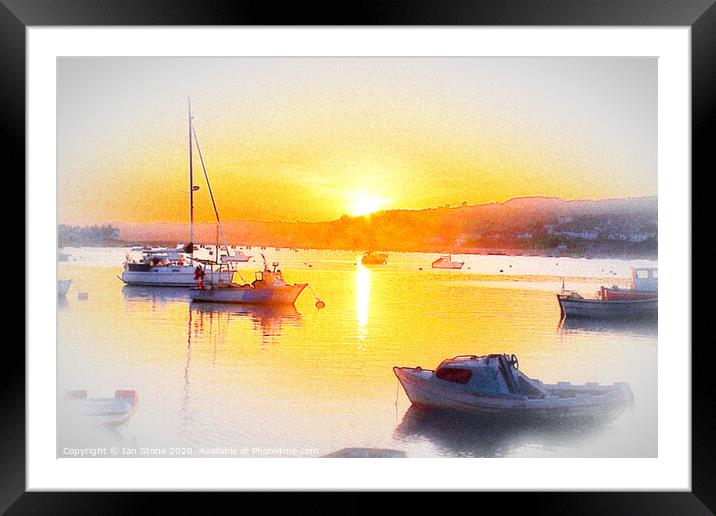 Sundown at Teignmouth ,Devon  Framed Mounted Print by Ian Stone