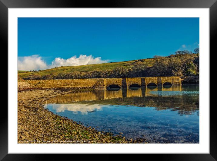 Bowcombe creek bridge ,in Devon  Framed Mounted Print by Ian Stone