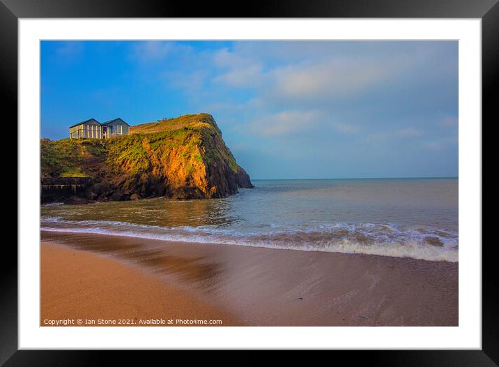 Hope Cove huts  Framed Mounted Print by Ian Stone