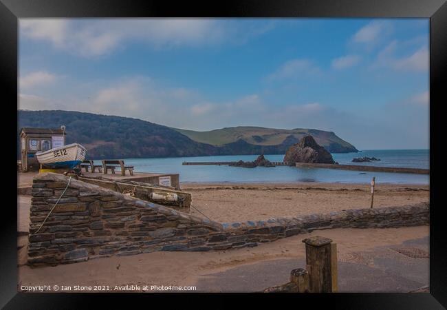 Hope Cove beach  Framed Print by Ian Stone