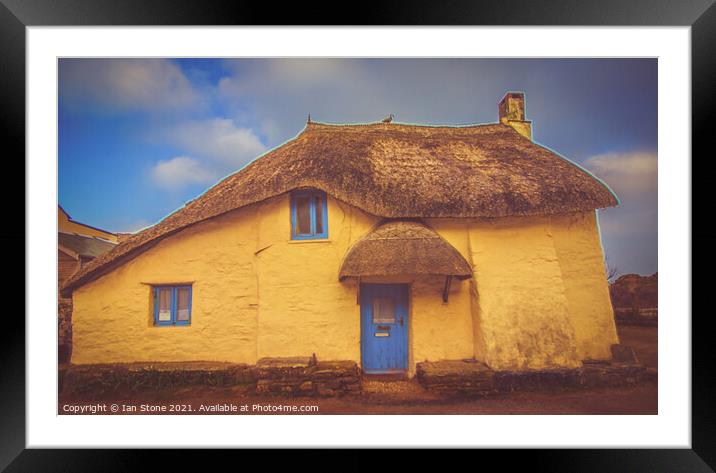 Fisherman’s cottage , Hope Cove  Framed Mounted Print by Ian Stone