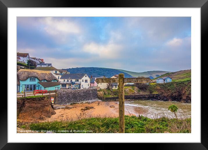 Hope Cove village  Framed Mounted Print by Ian Stone