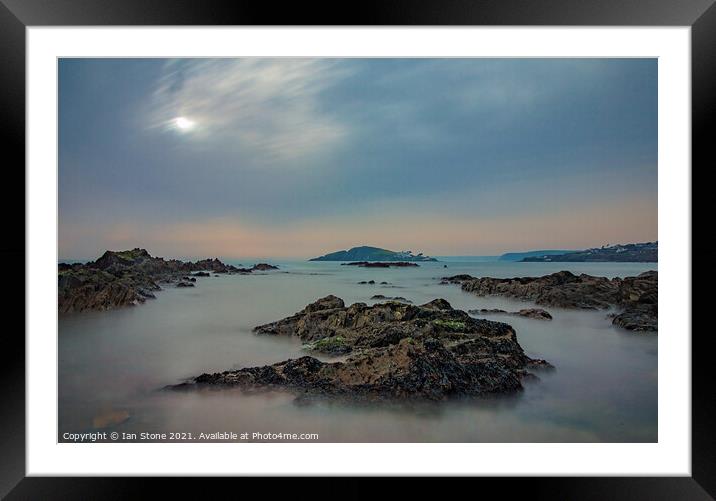 Burgh island from Bantham beach  Framed Mounted Print by Ian Stone