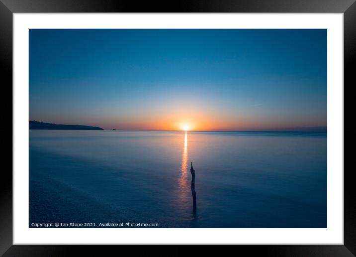 Slapton Sands sunrise  Framed Mounted Print by Ian Stone