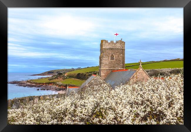 Wembury church  Framed Print by Ian Stone