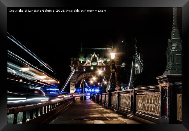 A night on Tower Bridge Framed Print by Langiano Gabriele