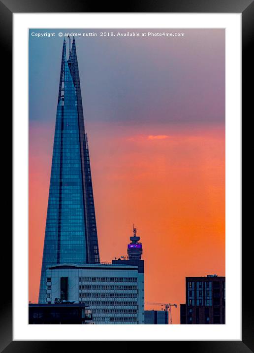 The shard, London Framed Mounted Print by Andrew Nutting