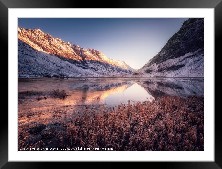 Reflections Framed Mounted Print by Chris Davis