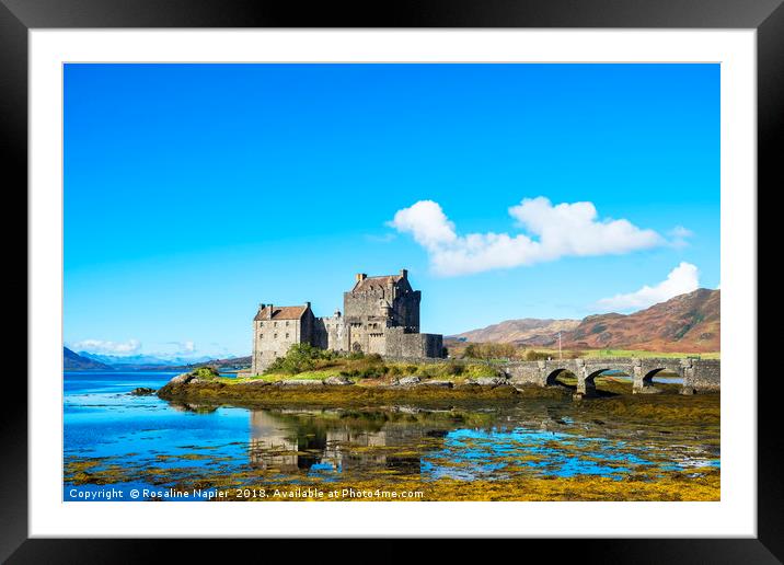Iconic Eilean Donan Castle Framed Mounted Print by Rosaline Napier