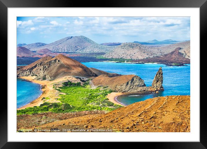 Pinnacle Rock, Galapagos Islands Landscape Framed Mounted Print by Rosaline Napier