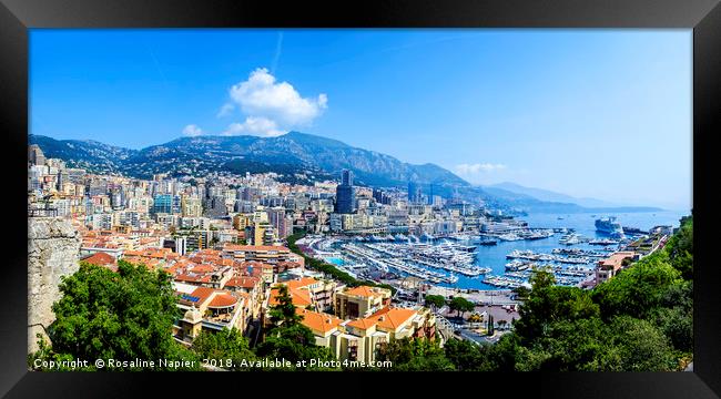 Monte Carlo panorama Framed Print by Rosaline Napier