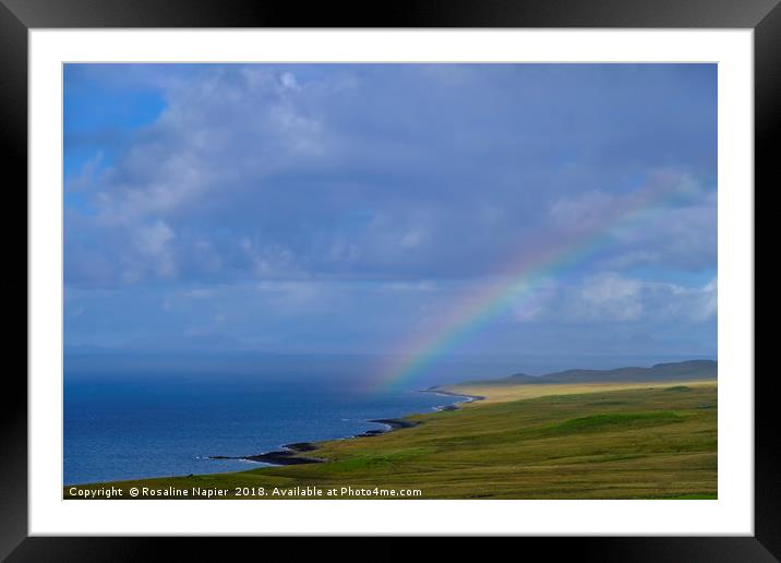 Isle of Skye rainbow Framed Mounted Print by Rosaline Napier