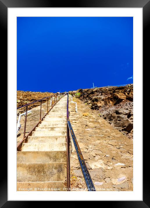 Looking up Jacobs Ladder Framed Mounted Print by Rosaline Napier