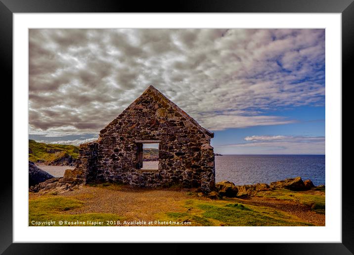 Portsoy ruins Framed Mounted Print by Rosaline Napier