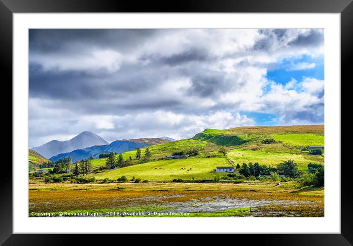 Isle of Skye rural landscape Framed Mounted Print by Rosaline Napier