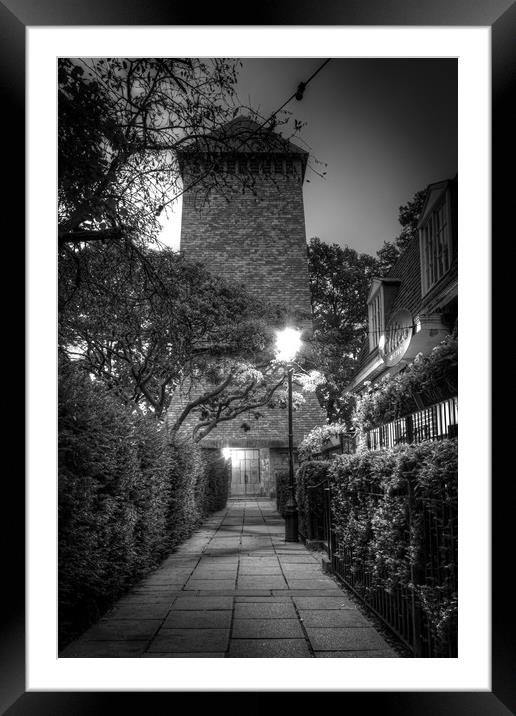 Bell Tower Walk - Chester City Centre Framed Mounted Print by Mike Evans