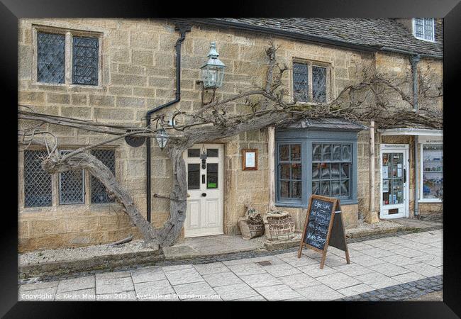 A Quaint Coffee Haven in the Heart of Cotswolds Framed Print by Kevin Maughan