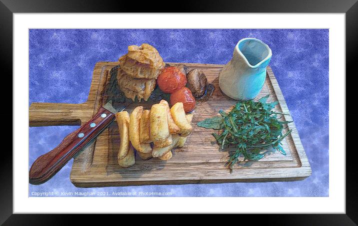 Steak And Chips Framed Mounted Print by Kevin Maughan