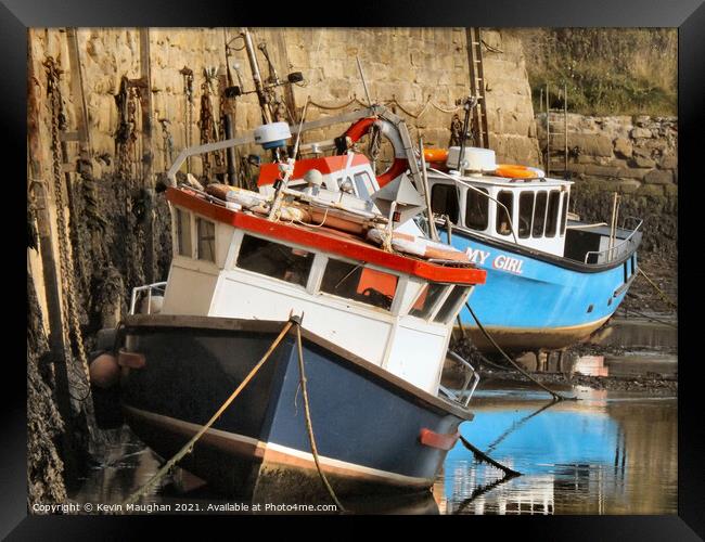 Boats At Seaton Sluice (2) Framed Print by Kevin Maughan