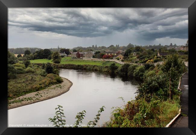 The River Tweed In Coldstream Framed Print by Kevin Maughan