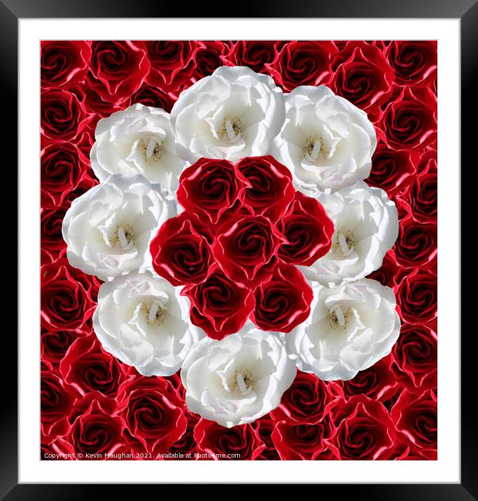 A Duet of Roses Framed Mounted Print by Kevin Maughan