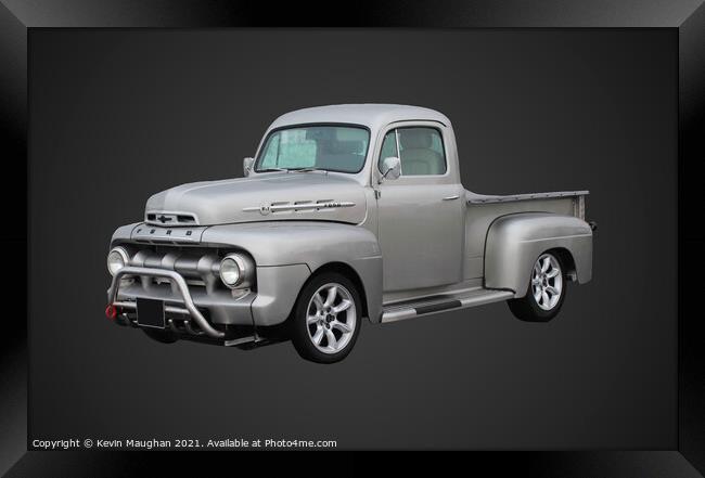 Ford F Series Silver Pickup Framed Print by Kevin Maughan