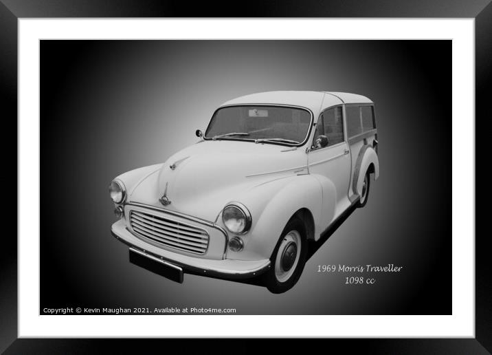 Timeless Elegance: The 1969 Morris Traveller Framed Mounted Print by Kevin Maughan