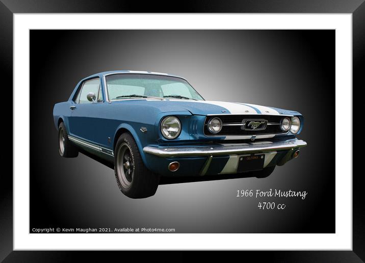 1966 Ford Mustang Framed Mounted Print by Kevin Maughan