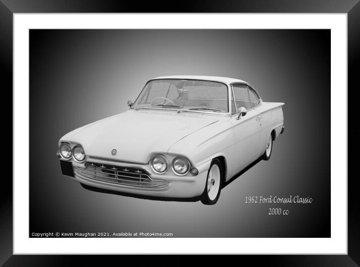 1962 Ford Consul Classic Framed Mounted Print by Kevin Maughan