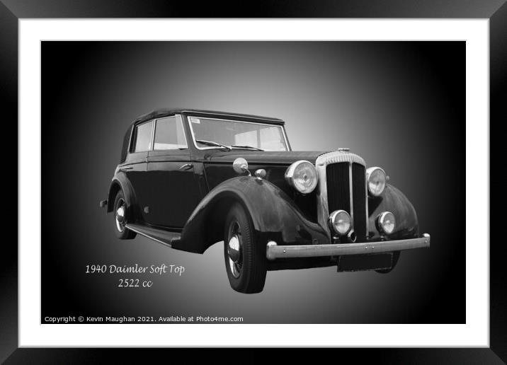 The Timeless Beauty of a Daimler DB18 Soft Top Framed Mounted Print by Kevin Maughan