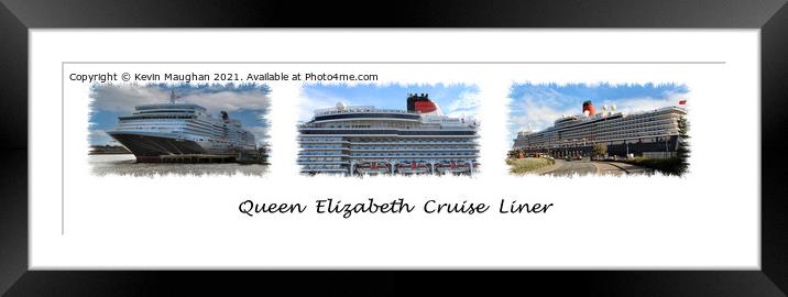 Queen Elizabeth Cruise Liner  Framed Mounted Print by Kevin Maughan