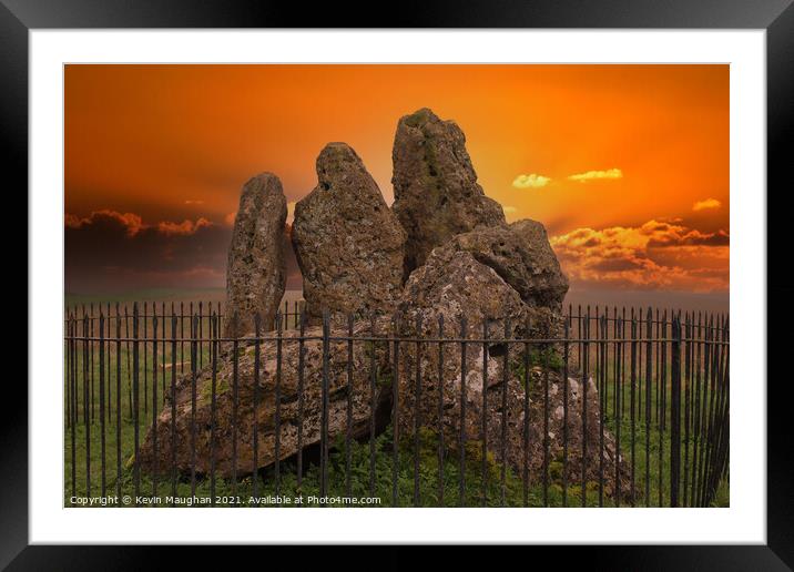 The Whispering Knights (The Rollright Stones) Framed Mounted Print by Kevin Maughan