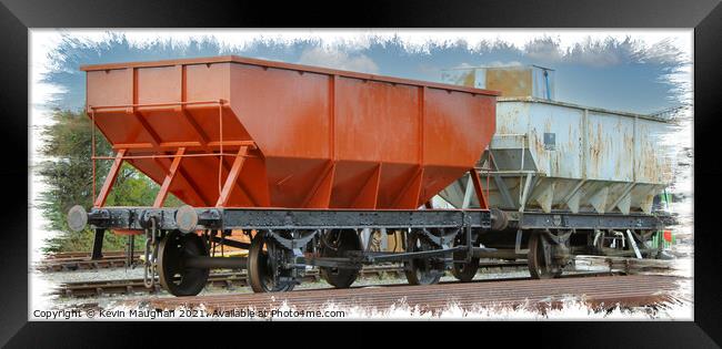 Railway Coal Wagons Framed Print by Kevin Maughan