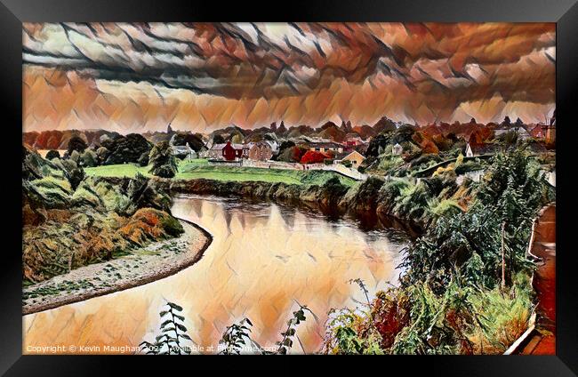 The River Tweed At Coldstream (Digital Art) Framed Print by Kevin Maughan