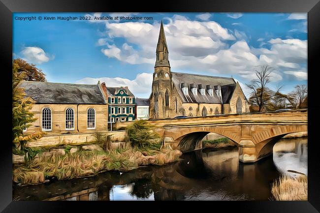 St Georges Church In Morpeth (Digital Art Version) Framed Print by Kevin Maughan