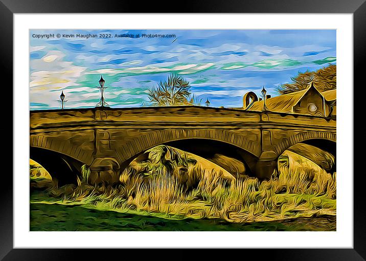 Telford Bridge Morpeth (Digital Art Image) Framed Mounted Print by Kevin Maughan
