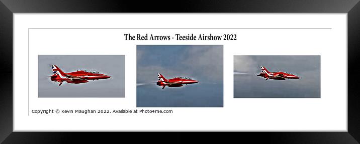The Red Arrows 3 (Digital Art Version) Framed Mounted Print by Kevin Maughan