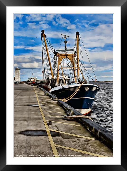 The Serenity of North Shields' Fish Quay Framed Mounted Print by Kevin Maughan