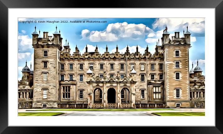 Floors Castle (Digital Art Image) Framed Mounted Print by Kevin Maughan