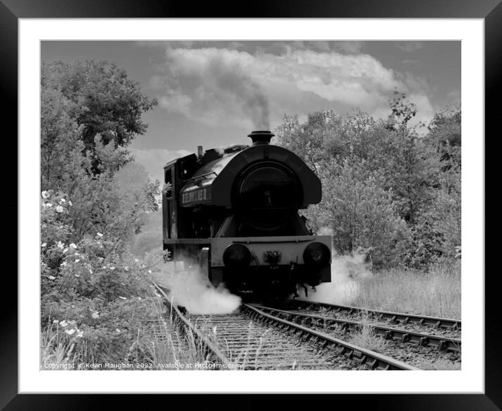 Steam Locomotive No. 401 Thomas Burt (B/W) Framed Mounted Print by Kevin Maughan