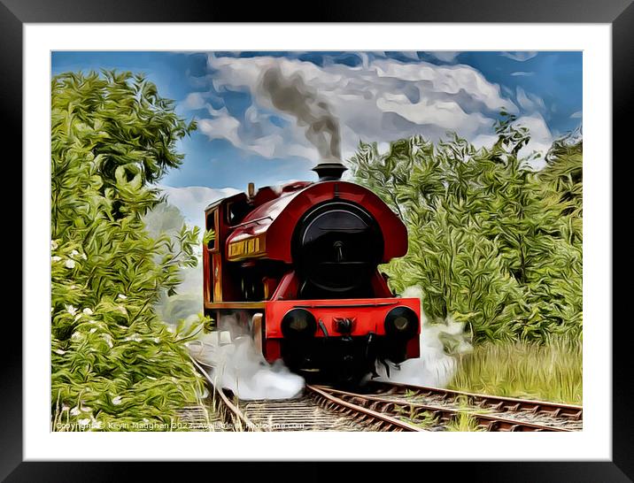 Steam Locomotive No. 401 Thomas Burt (Digital Art) Framed Mounted Print by Kevin Maughan