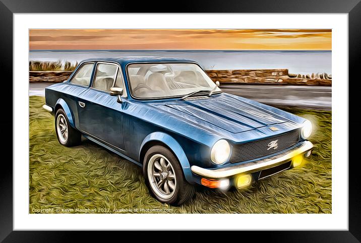 1972 Gilbern Car (Digital Art) Framed Mounted Print by Kevin Maughan