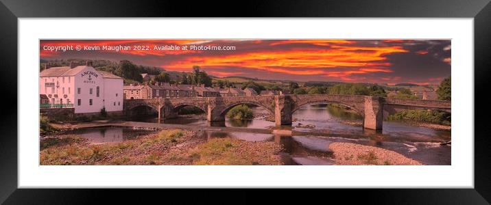Haydon Bridge Pedestrian Walkway (Panoramic View 2 Framed Mounted Print by Kevin Maughan