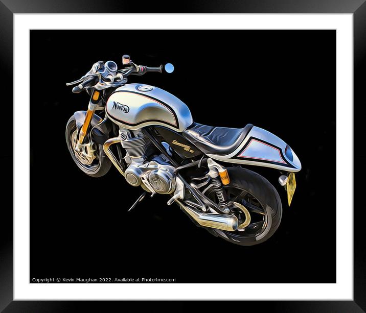 Sleek Norton Commando 98 SE Framed Mounted Print by Kevin Maughan