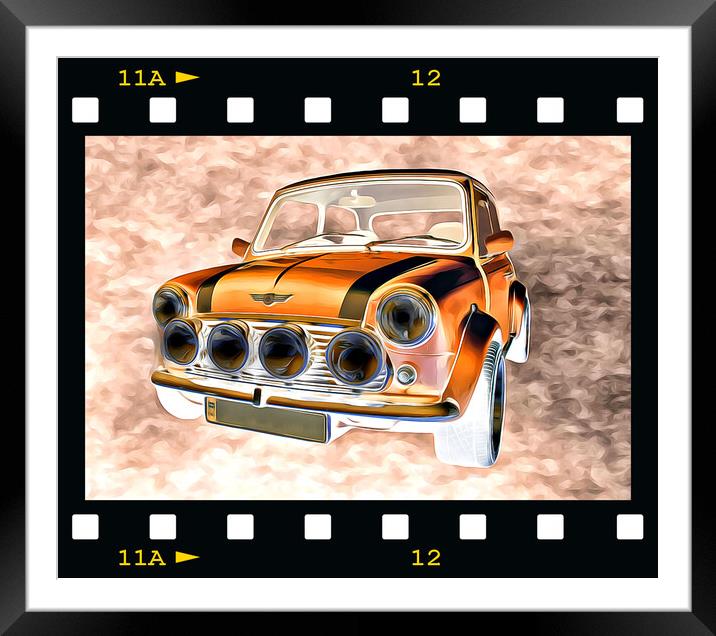 1997 Rover Mini (Negative Film Image) Framed Mounted Print by Kevin Maughan