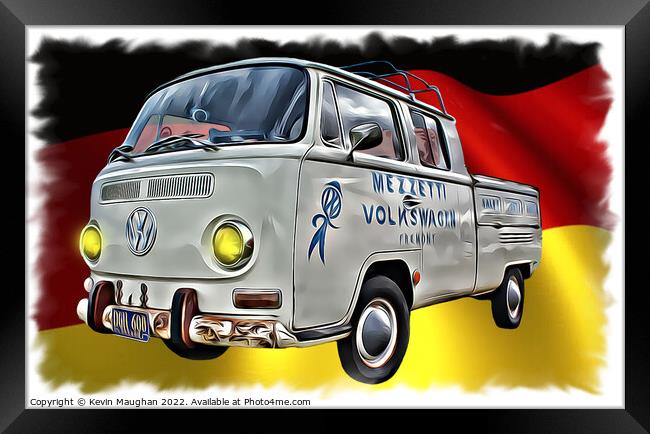 German Vintage Pickup Truck in Whitley Bay Framed Print by Kevin Maughan