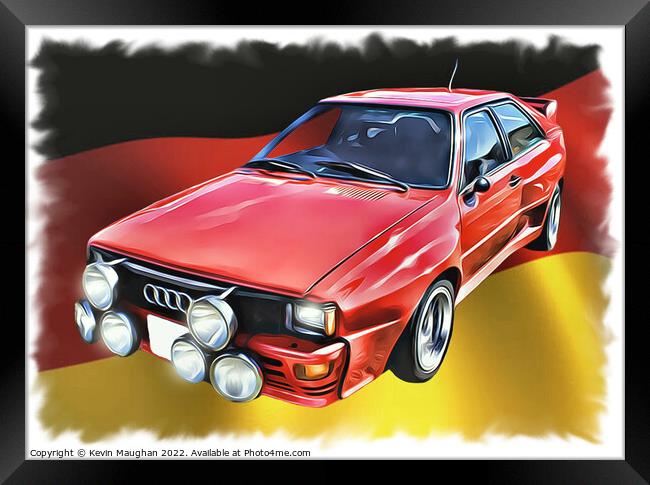 1983 Audi Quattro (Digital Art) Framed Print by Kevin Maughan