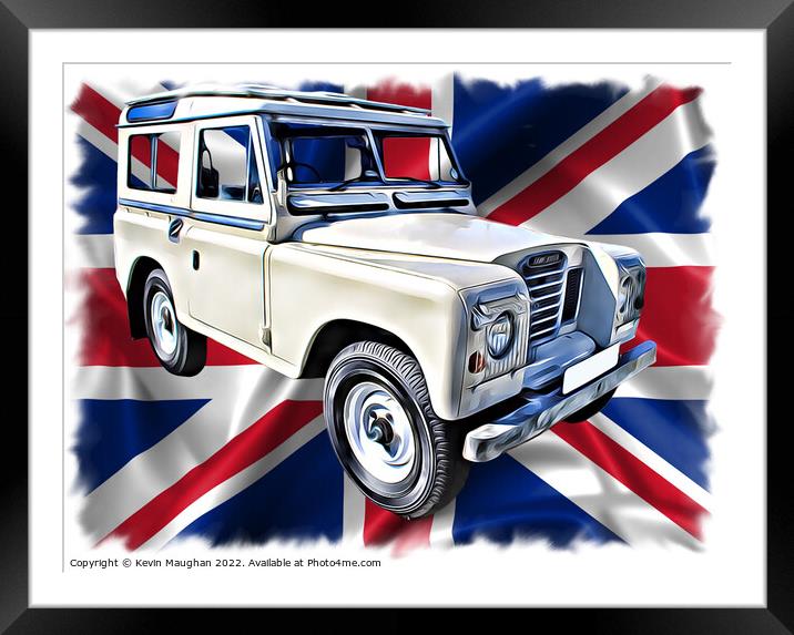 Rugged 1975 Land Rover at Blyth Classic Car Show Framed Mounted Print by Kevin Maughan