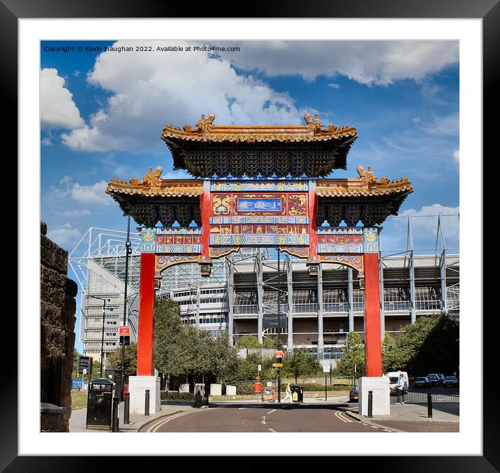Chinese Arch In Newcastle Upon Tyne Framed Mounted Print by Kevin Maughan