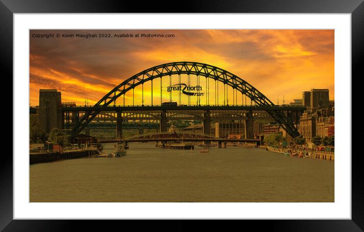 The Tyne Bridge Framed Mounted Print by Kevin Maughan